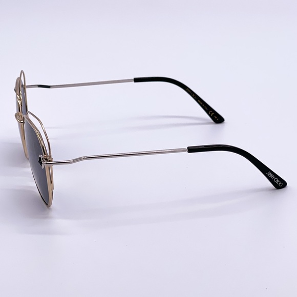 NEW JIMMY CHOO FRANNY/S J5G GOLD GREY METAL SUNGLASSES JIMMY CHOO EYEWEAR - Picture 4 of 12